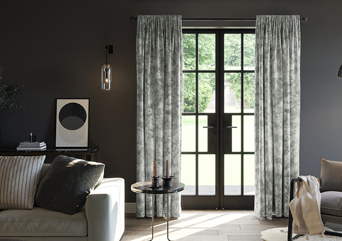 Cyrus Crushed Velvet, Grey - Made to Measure Curtains - Image 3